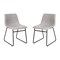 Flash Furniture 18" Light Gray LeatherSoft Dining Chairs, 2PK ET-ER18345-18-LG-BK-GG - alternate 4